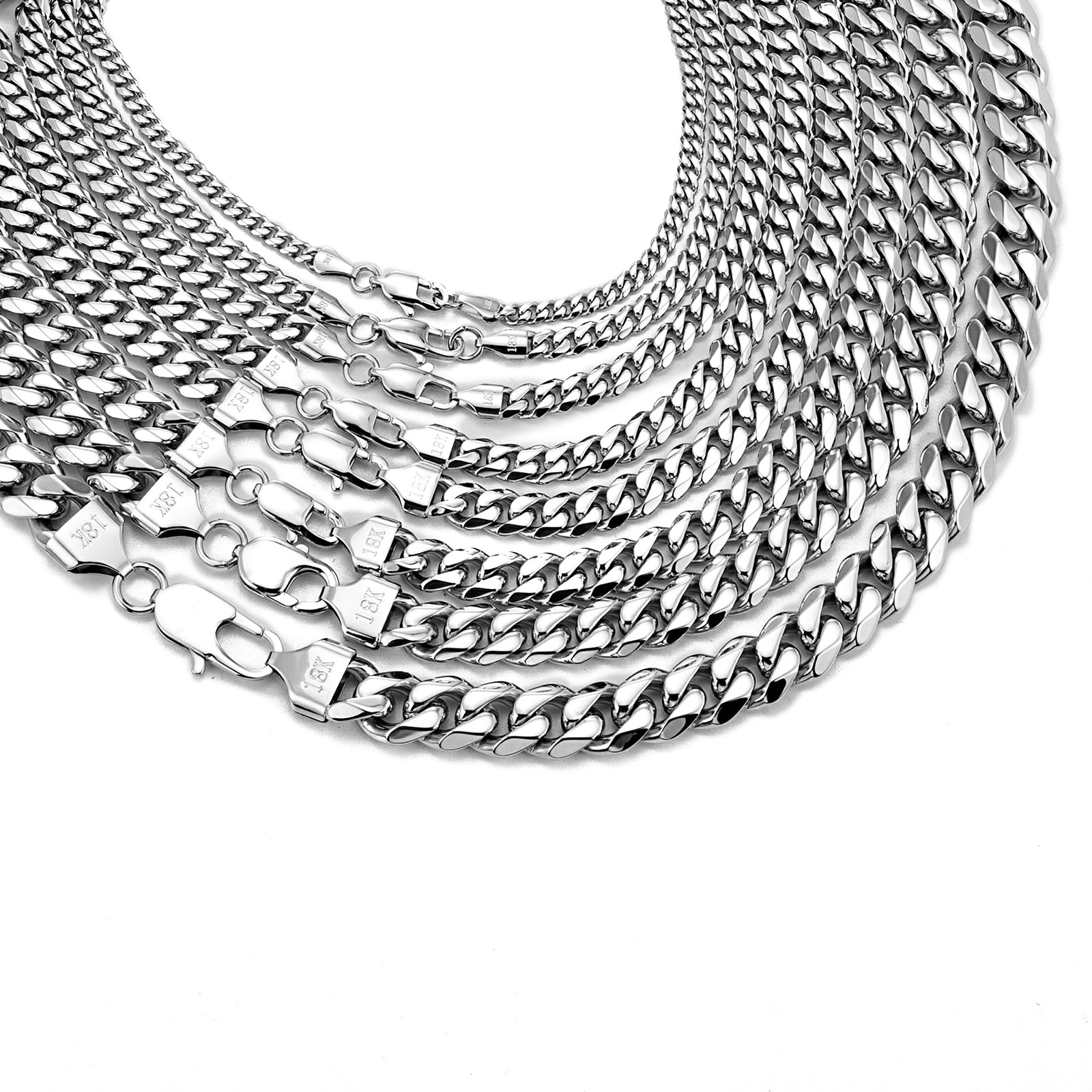 Svart Kubansk Länkkedja för Herr