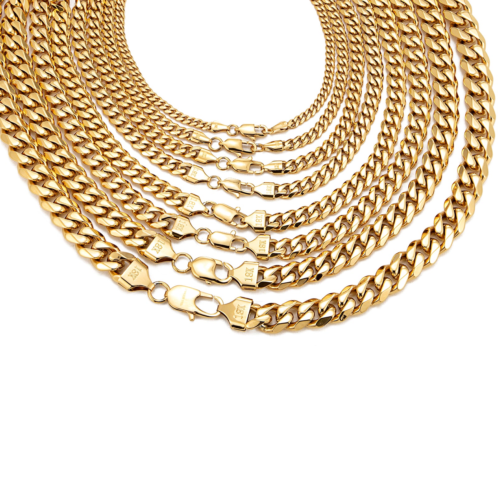 Svart Kubansk Länkkedja för Herr