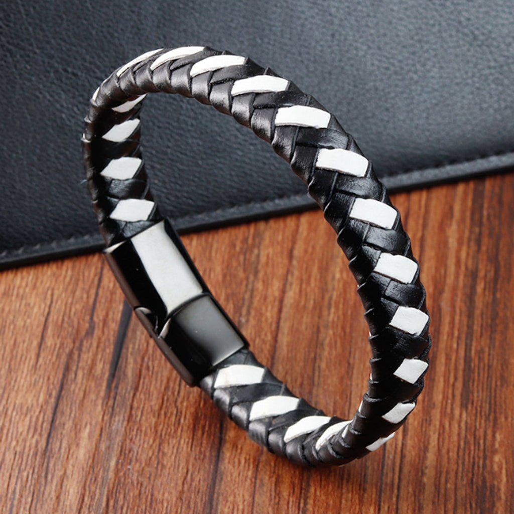 Svart armband för herr och dam