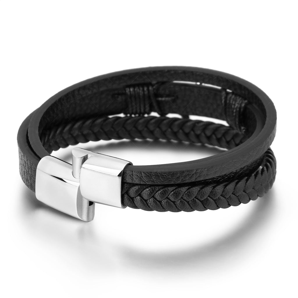 Ankardesign läderarmband för män